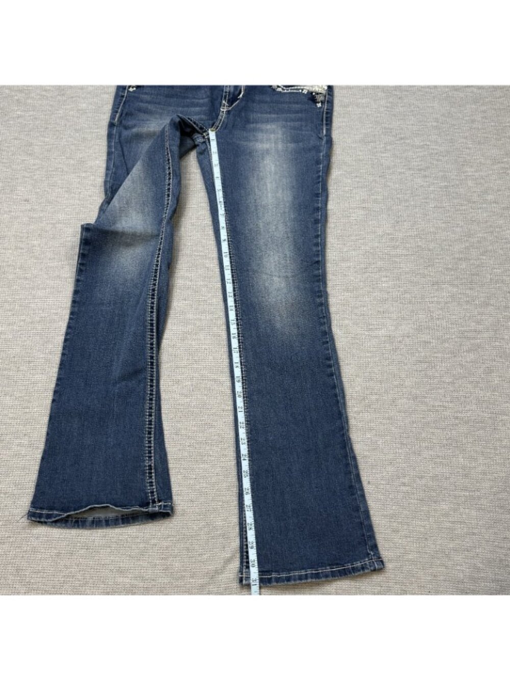 Wallflower Bootcut Jeans Womens Size 5 Luscious Curvy Fit Blue Denim Mid Rise - Picture 13 of 16